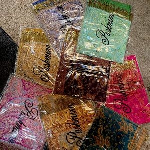 Brand new authentic pashmina scarves $20 each obo